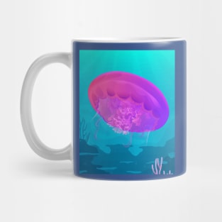 Colorful Luminous Jellyfish Sea Animals Mug